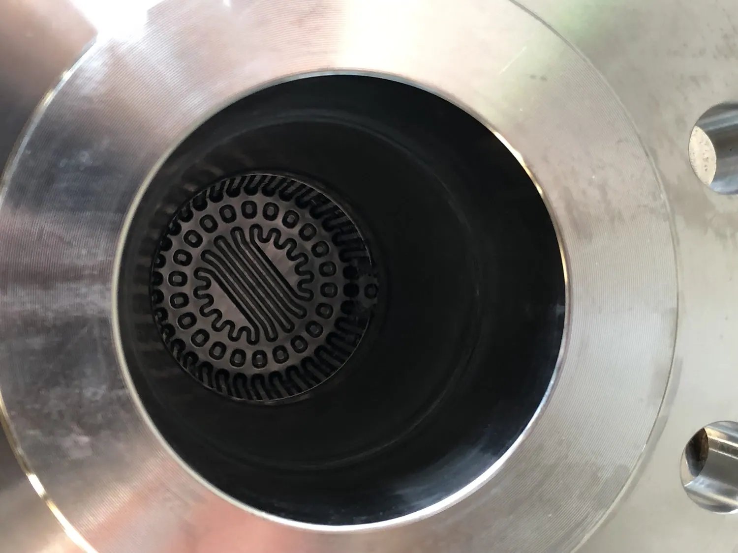 The same tube ends open after the immersion cycle
