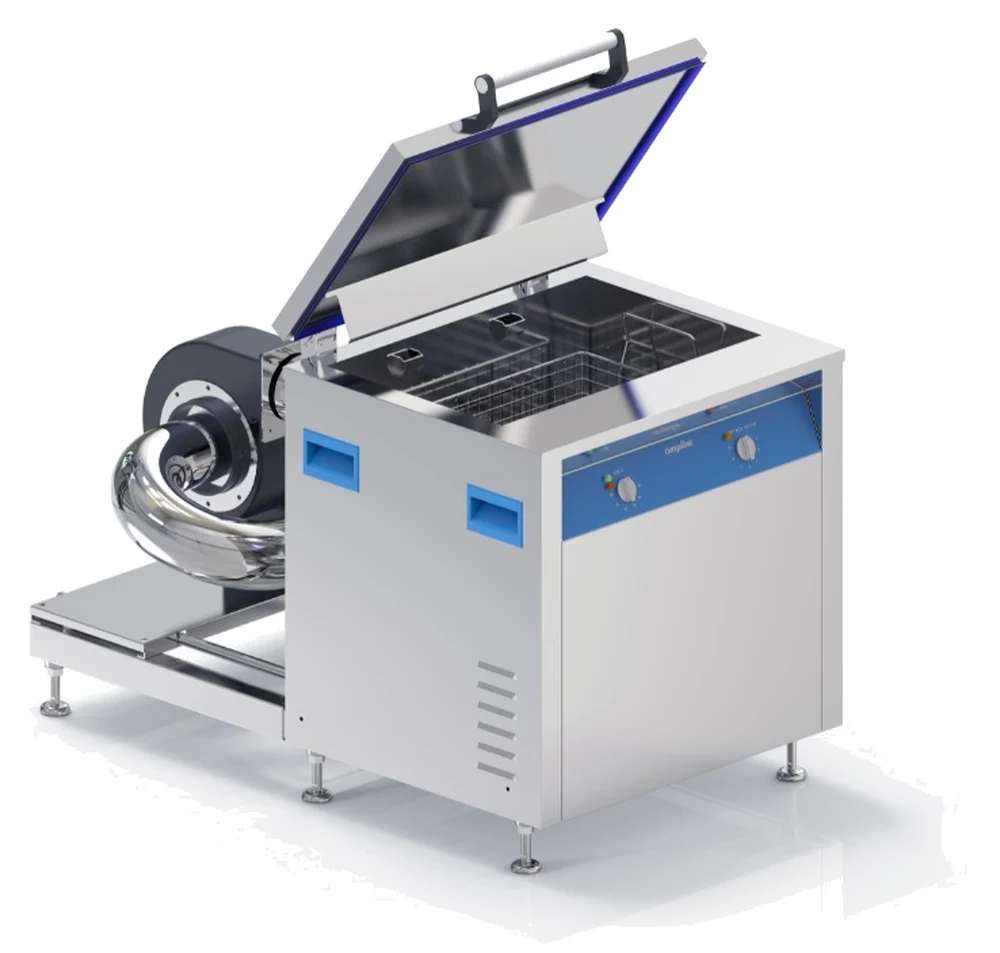 Misonics hot air drying tank, lid raised