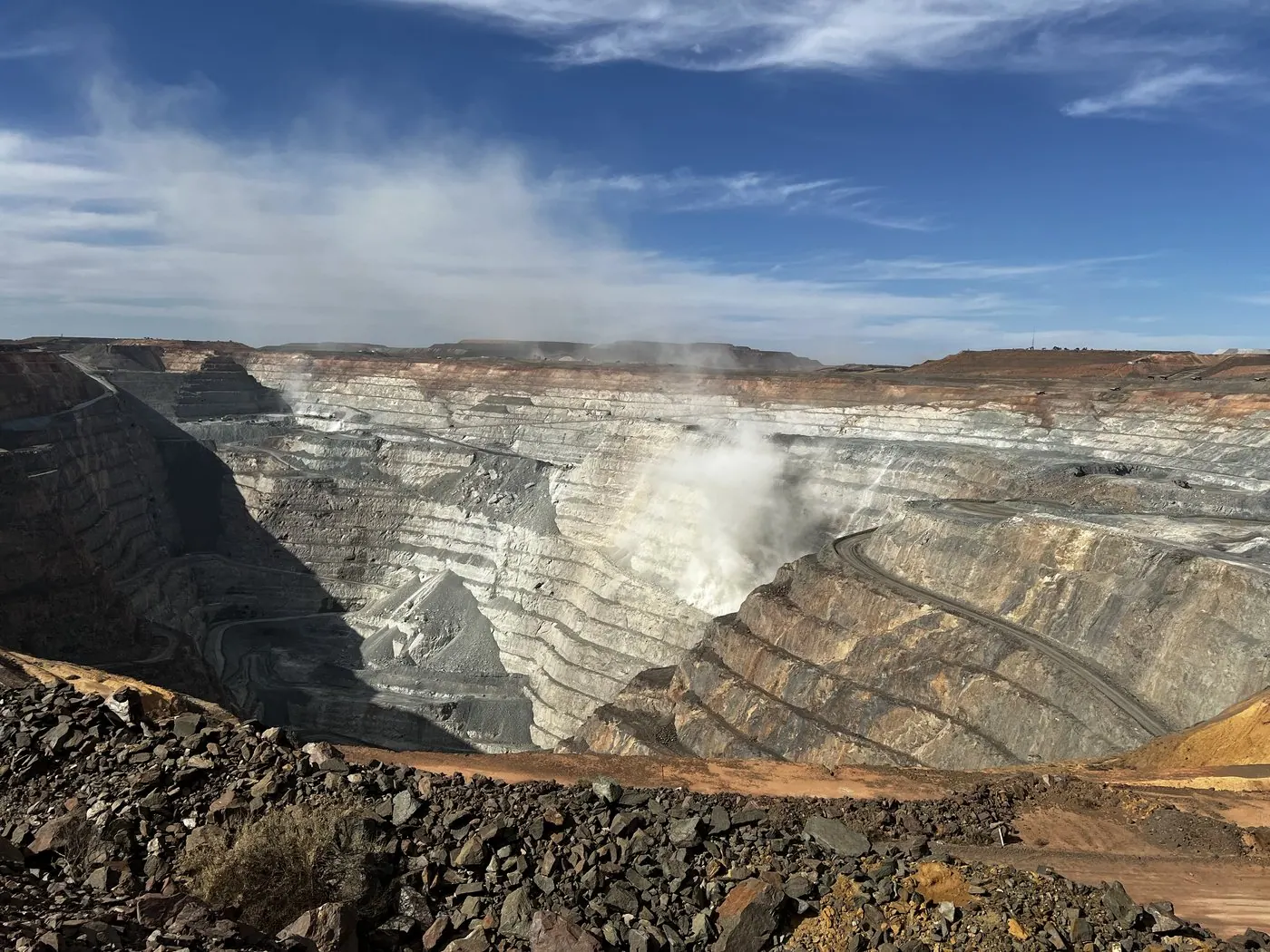 Open-cut mine, the kind of site where mining equipment cleaning in PNG happens