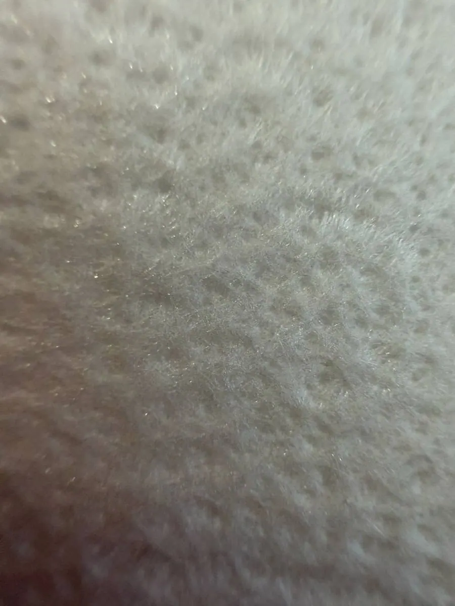 Needlefelt surface, close up