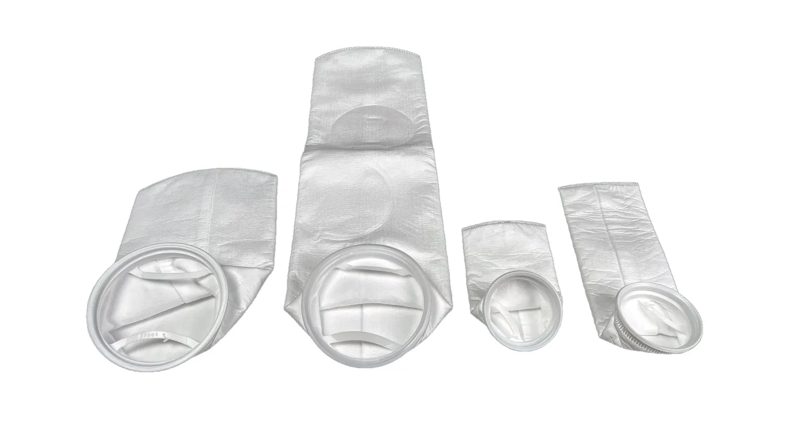 Needlefelt filter bag and moulded polypropylene collar