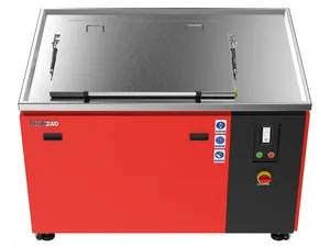 Misonics MSX 240 industrial ultrasonic cleaner — Lid closed — three-quarter view