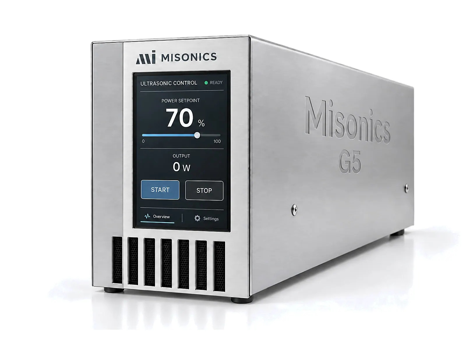 SonoDrive G5 fixed-frequency ultrasonic generator, front