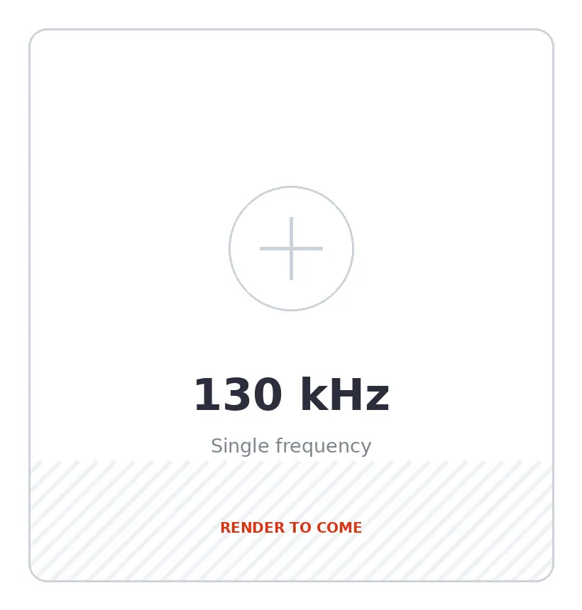 Single-frequency ultrasonic transducer element, 130 kHz