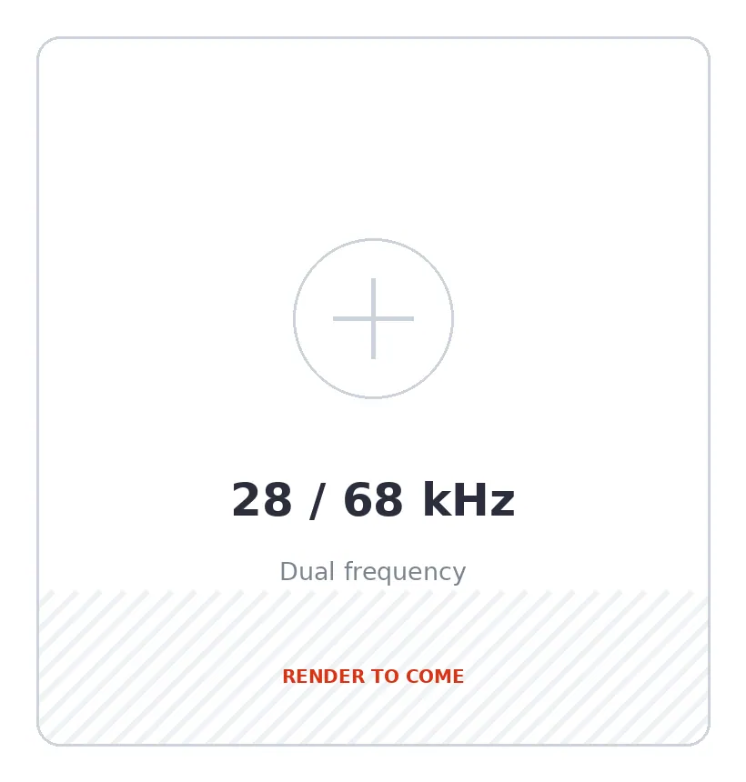 Dual-frequency ultrasonic transducer element, 28/68 kHz
