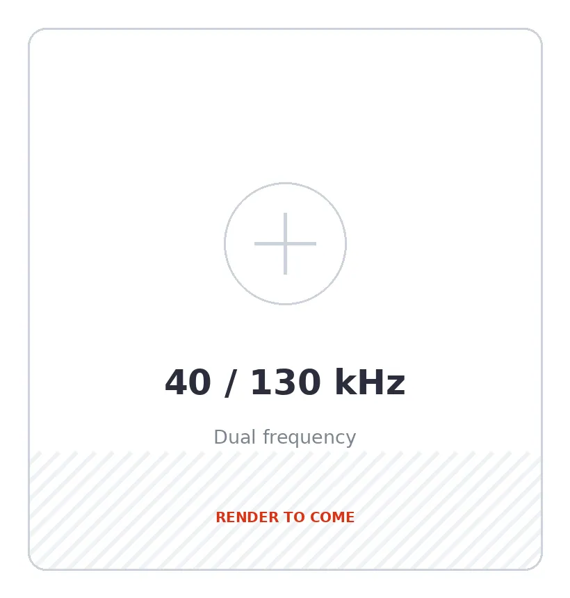 Dual-frequency ultrasonic transducer element, 40/130 kHz