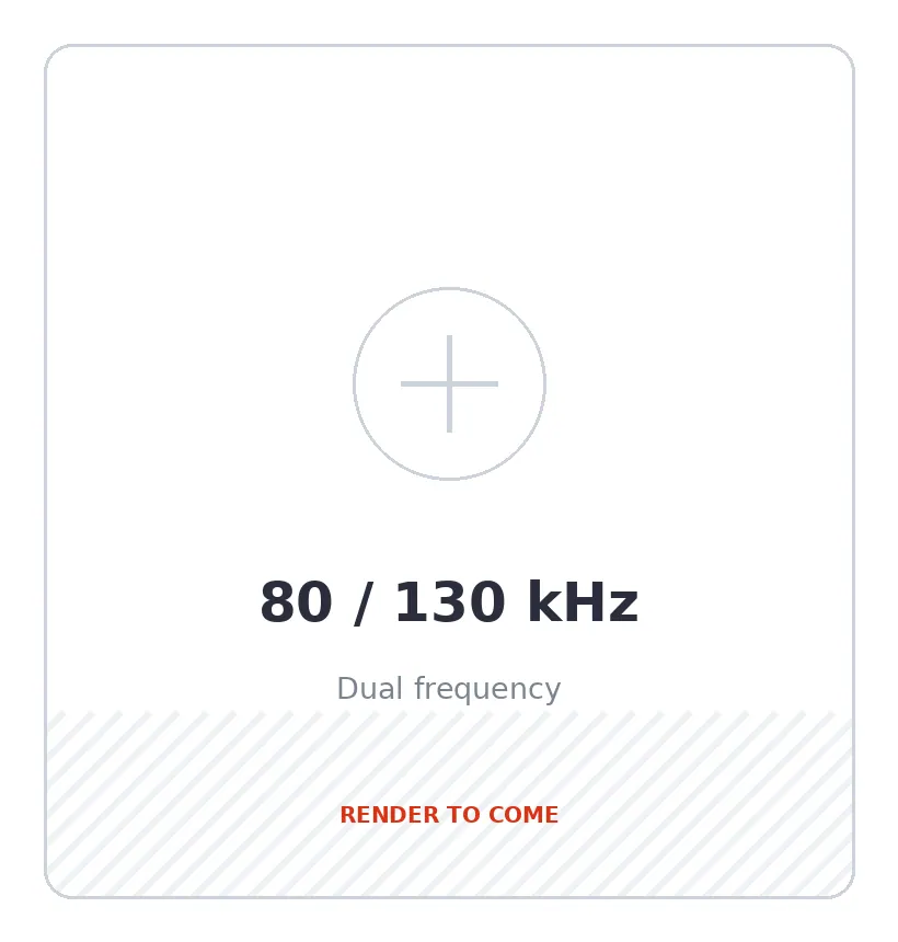 Dual-frequency ultrasonic transducer element, 80/130 kHz