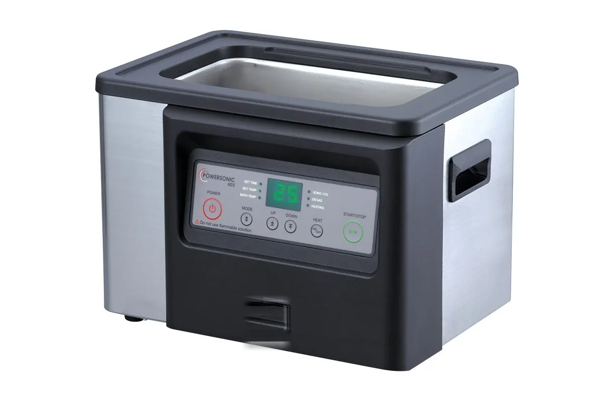 Misonics PowerSonic 603 benchtop ultrasonic cleaner — Three-quarter view