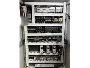 Misonics SonoLine automated ultrasonic cleaning line — Control cabinet — breakers, contactors and I/O