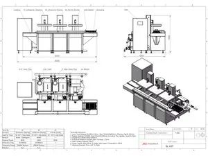 Misonics SonoLine automated ultrasonic cleaning line — General arrangement — three-tank SL X3T, dimensioned
