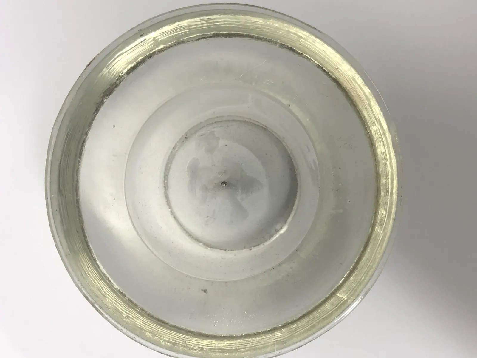 Airfield light lens centre optic before and after ultrasonic cleaning &mdash; after the cycle